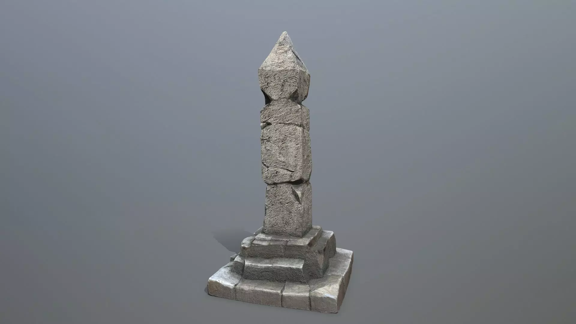 pillar Low-poly 3D model_3