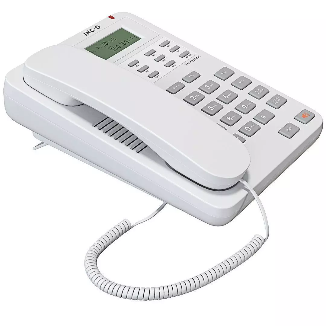 Corded Phone 3D model_0