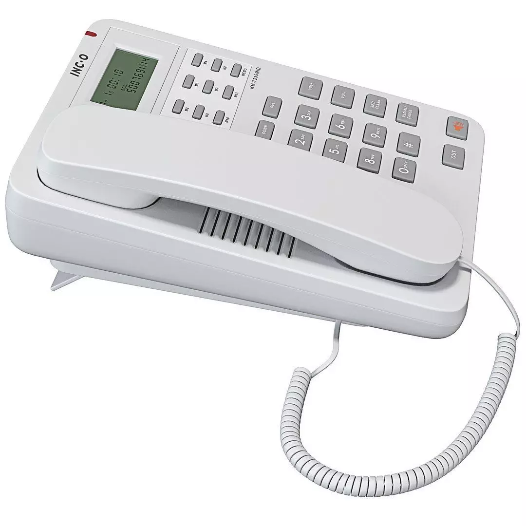 Corded Phone 3D model_1