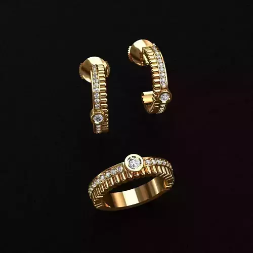 BOUCHERON Ring and Earrings