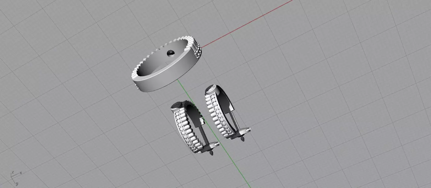 BOUCHERON Ring and Earrings 3D print model_18