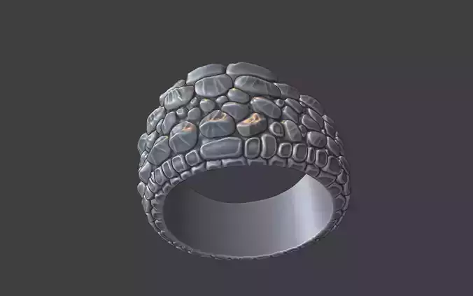 crocodle skin ring Aligator skin reptile skin ring snake skin