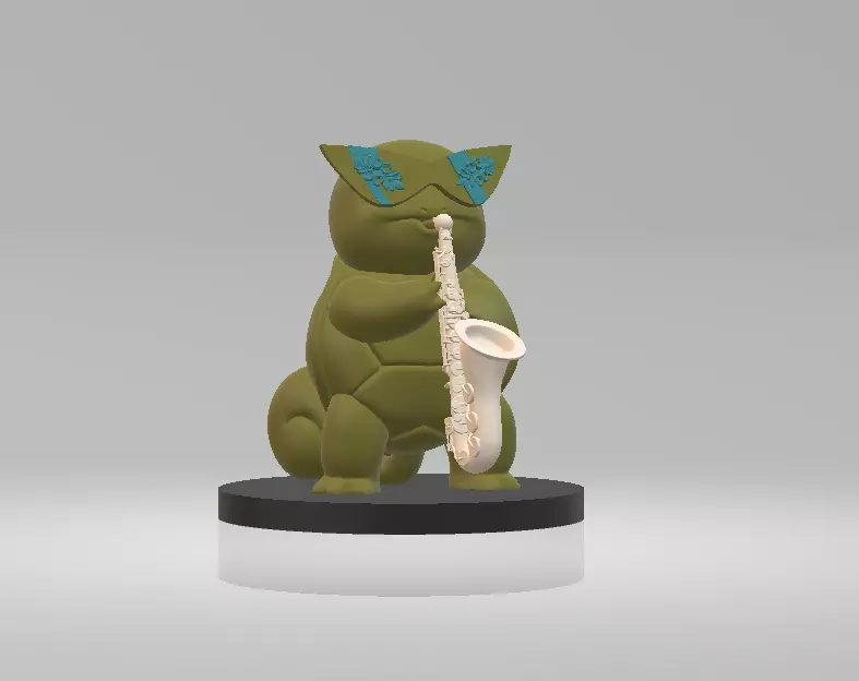 Squirtle Saxophone 3d printable model 3D print model