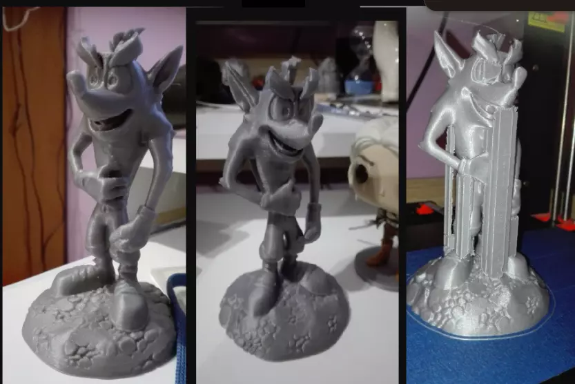 Crash Bandicoot Style Figurine 3D Model 3D print model_1