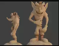 Crash Bandicoot Style Figurine 3D Model