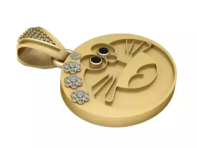 3D Printable Doraemon and Flower Medallion