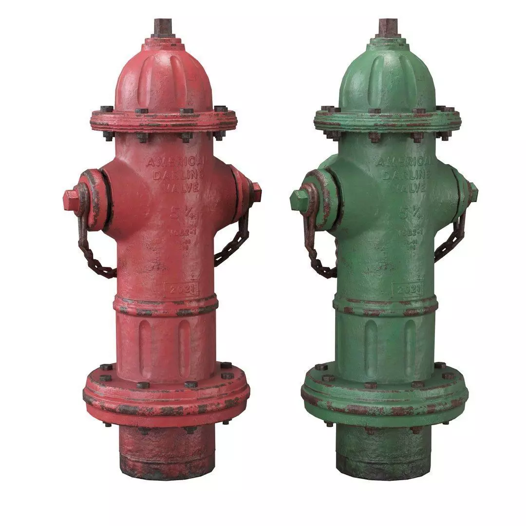 Low Poly Fire Hydrant Free 3D model_1