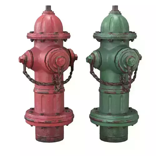 Low Poly Fire Hydrant Free 3D model