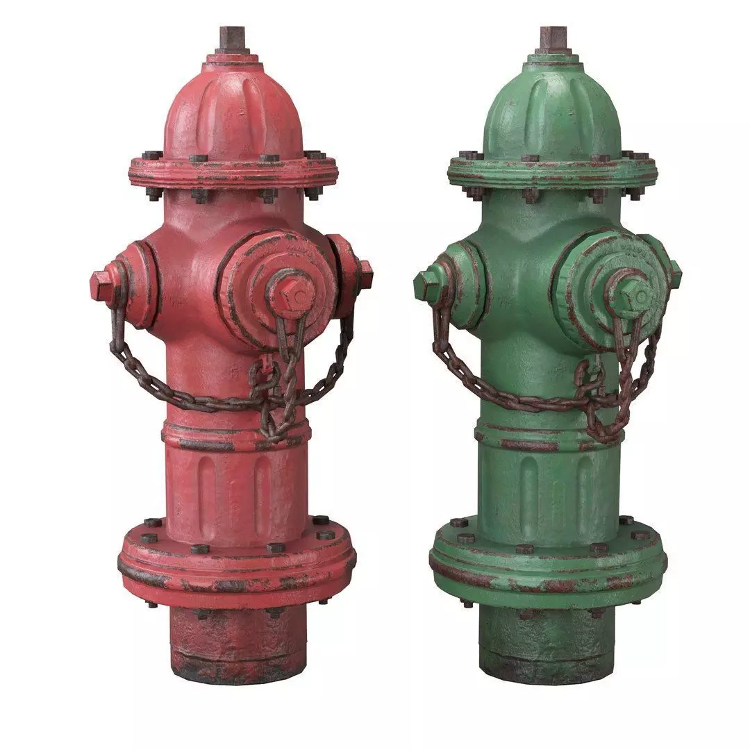 Low Poly Fire Hydrant Free 3D model_0