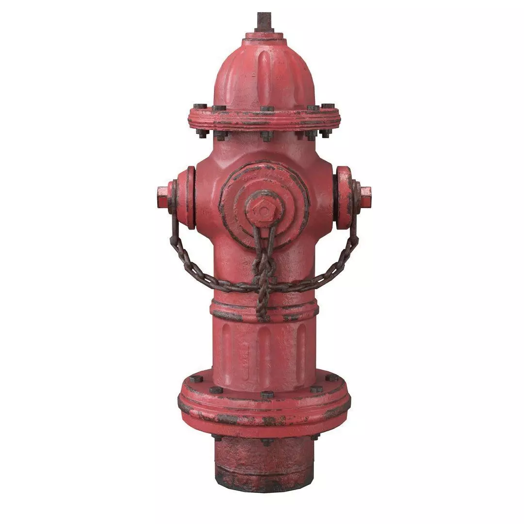 Low Poly Fire Hydrant Free 3D model_3