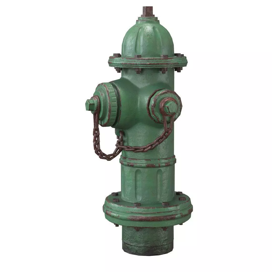 Low Poly Fire Hydrant Free 3D model_2