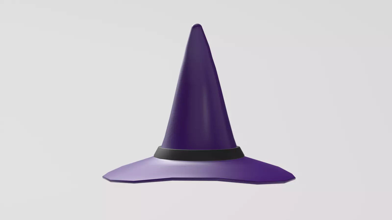 Stylized Low-Poly Mage Hat Low-poly 3D model_6