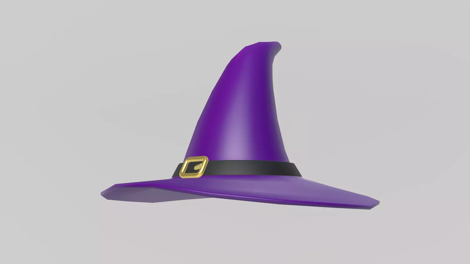 Stylized Low-Poly Mage Hat Low-poly 3D model_4