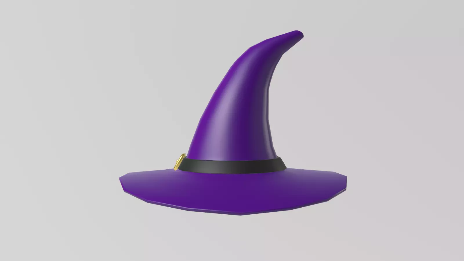 Stylized Low-Poly Mage Hat Low-poly 3D model_5