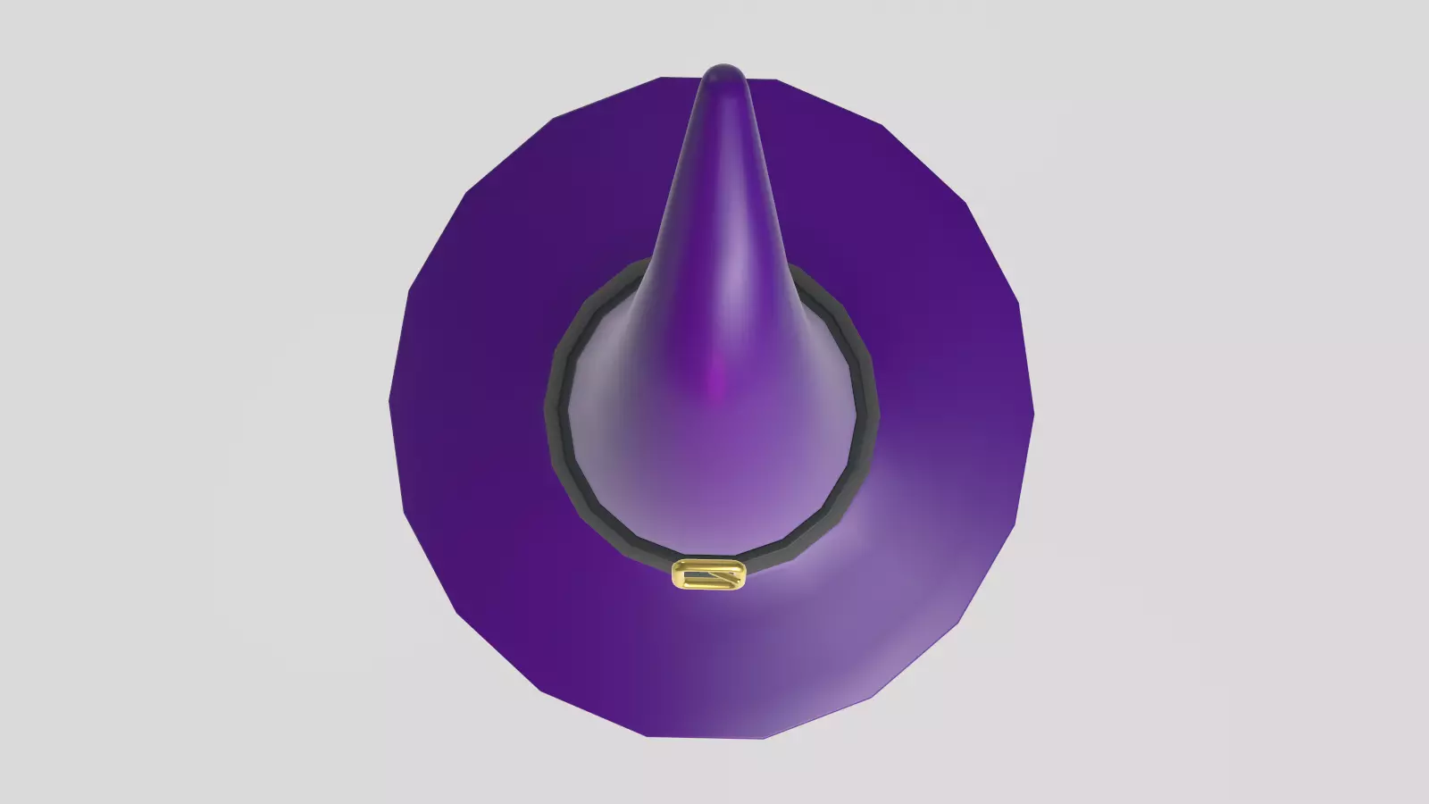 Stylized Low-Poly Mage Hat Low-poly 3D model_9