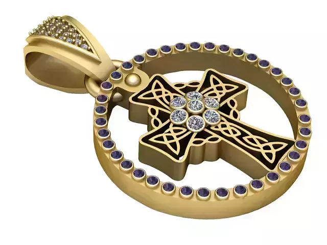  3D Printable Celtic Cross Medallion