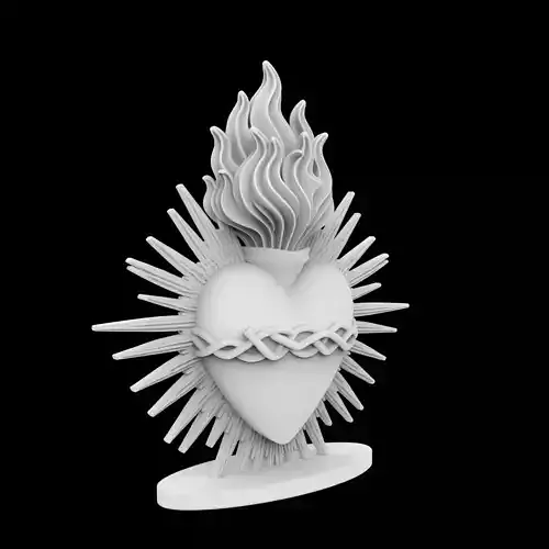 Sacred Heart of Jesus Icon 3D Printable Model 