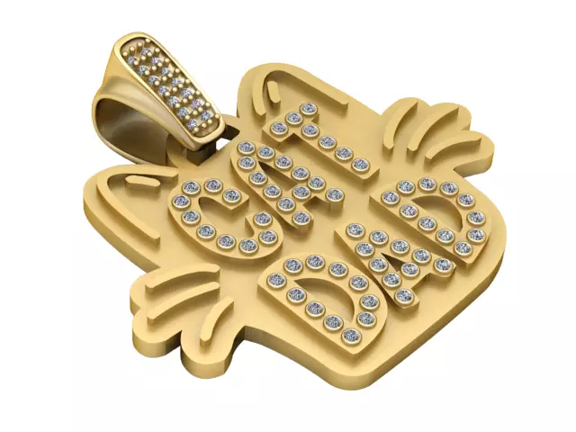 3D Printable CAT DAD Pendant 3D print model