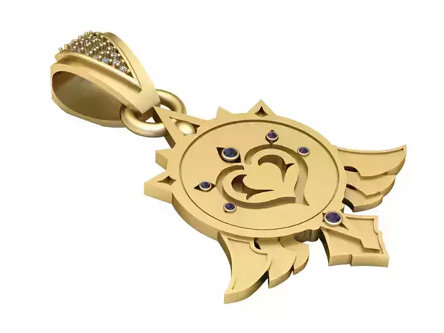 Sapphire Pendant 3D PRINTABLE MODEL