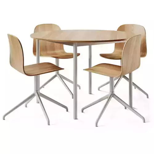 Muuto Base Table and Chair Visu Wide