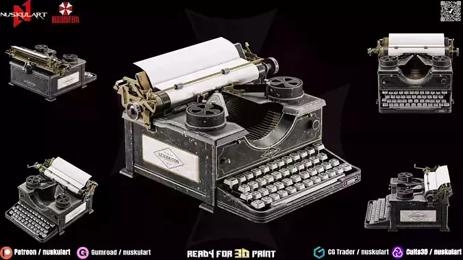 Resident Evil Typwriter - 3D ASSET