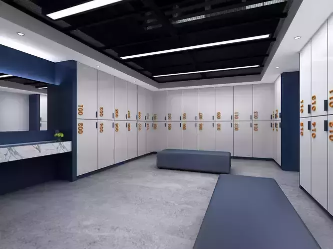 Modern Gym Locker Room