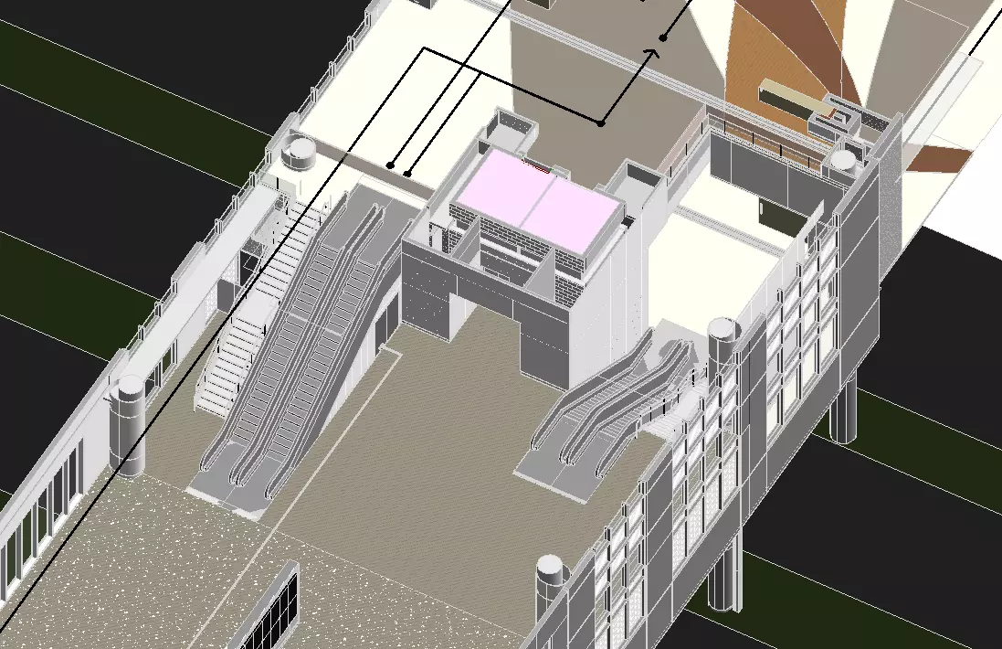 AIRPORT TERMINAL ARCHITECTURAL FURNISHED  REVIT MODEL FURNISHED  3D model_5
