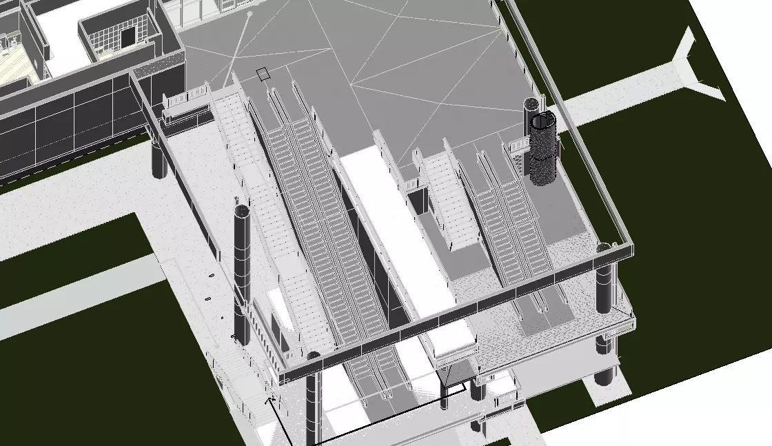 AIRPORT TERMINAL ARCHITECTURAL FURNISHED  REVIT MODEL FURNISHED  3D model_4