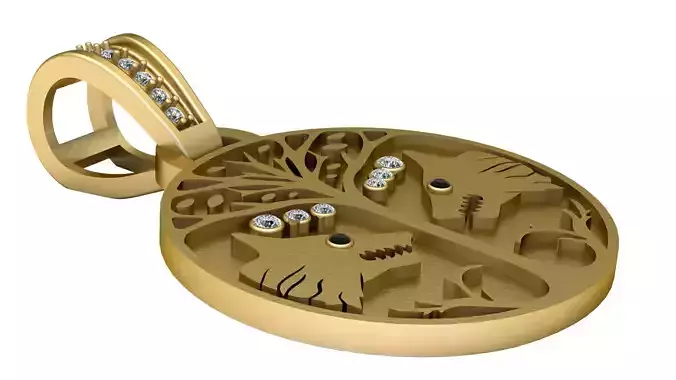 UNIQUE COUPLE PANDANT 3D PRINTABLE MODAL