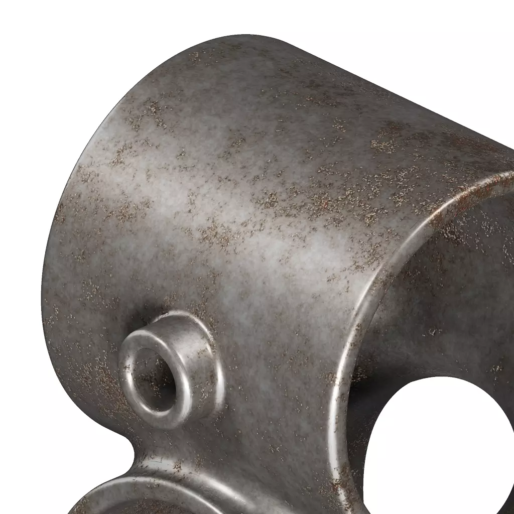 Rusty Crossover Pipe Fitting 3D model_4