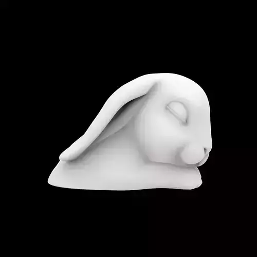 Sleeping Bunny Sculpture 3D Printable Model