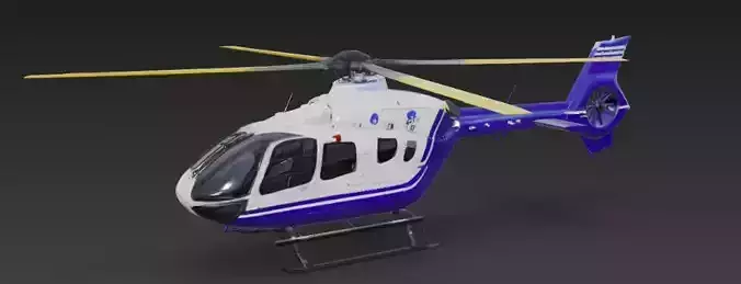 3d Commercial Helicopter Model