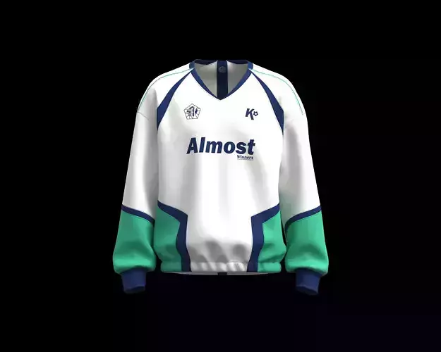 Mens sport sweatshirt with elastic and graphic