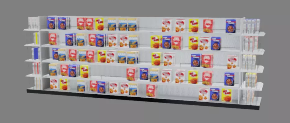 Supermarket Stands Low-poly 3D model_2