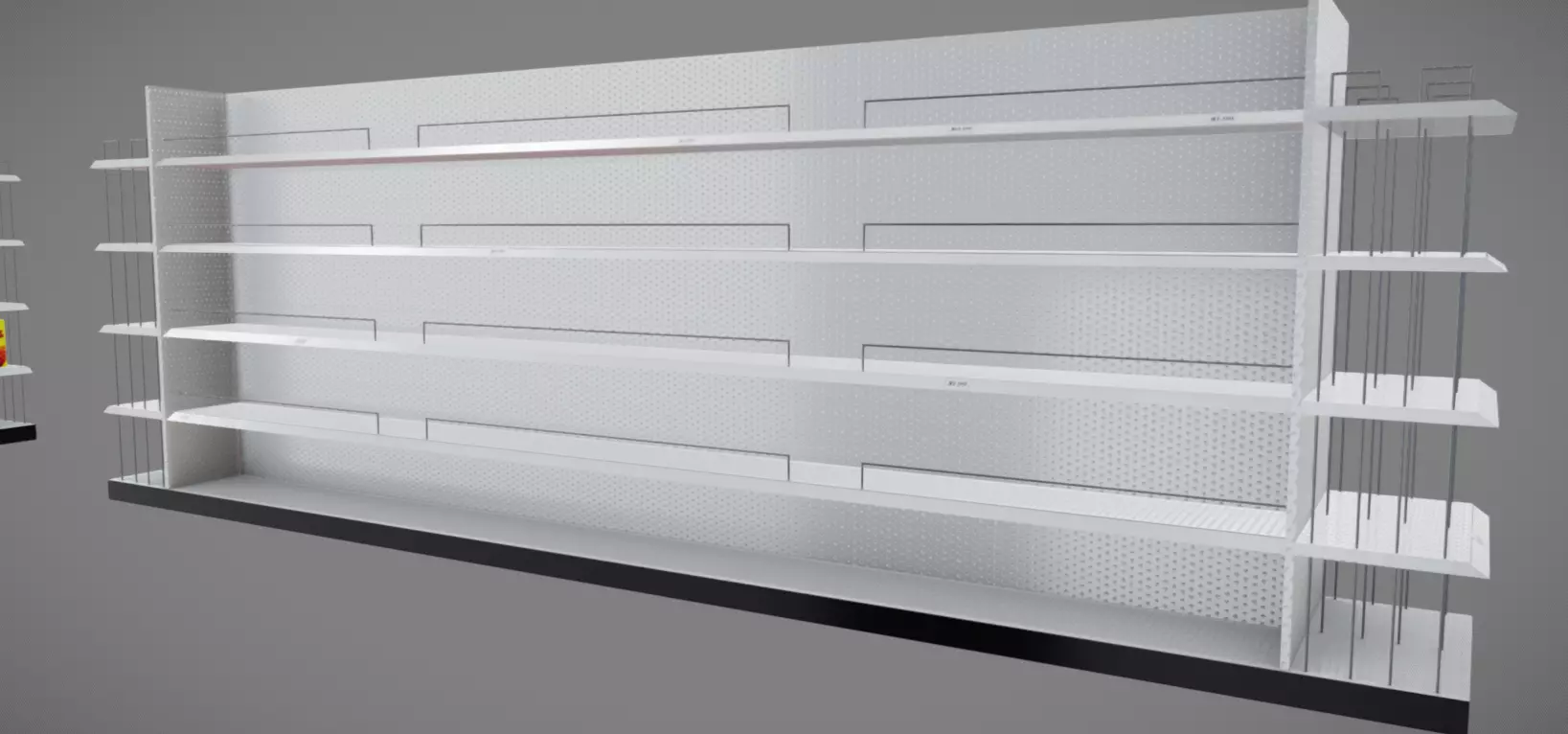 Supermarket Stands Low-poly 3D model_10