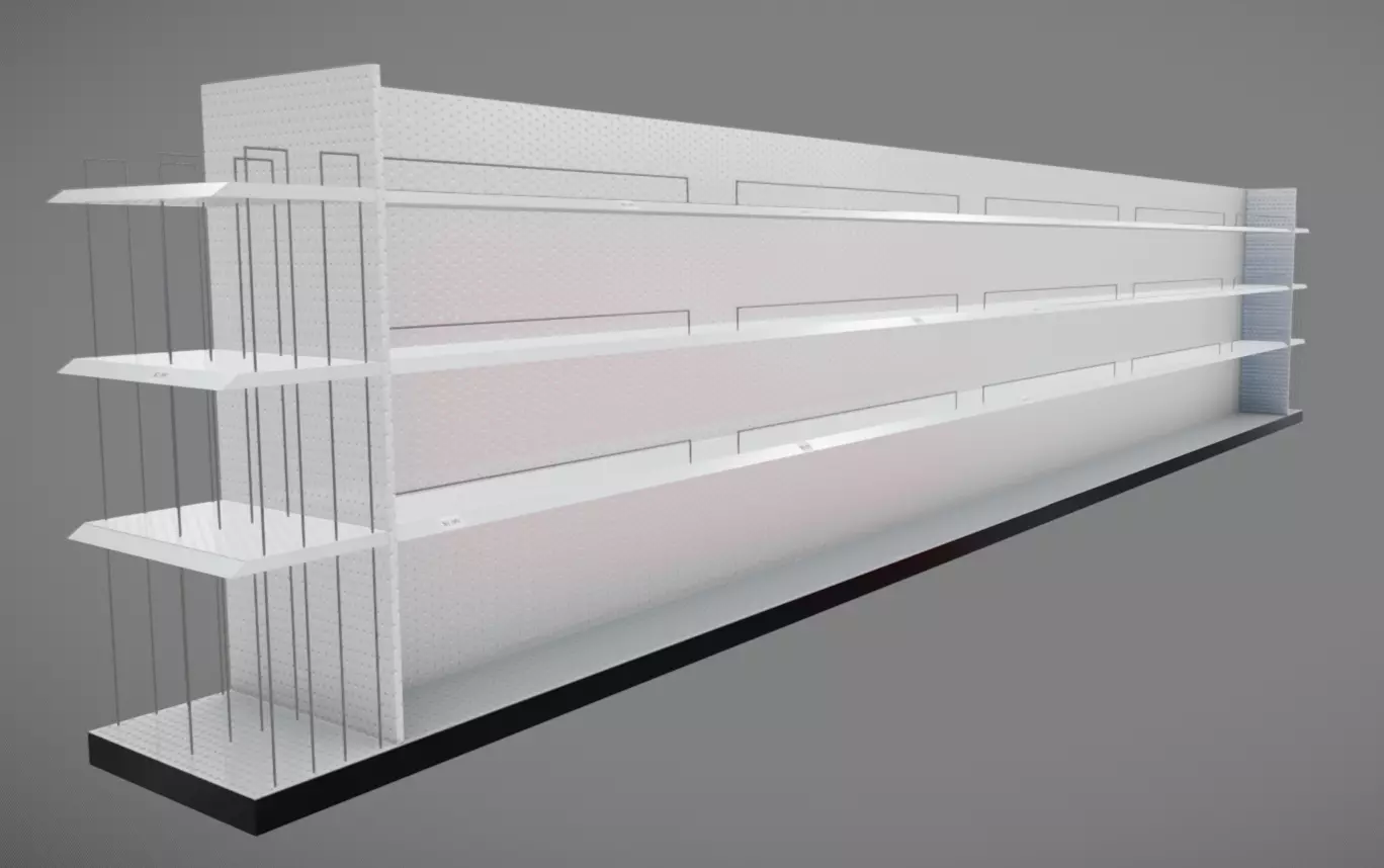 Supermarket Stands Low-poly 3D model_12