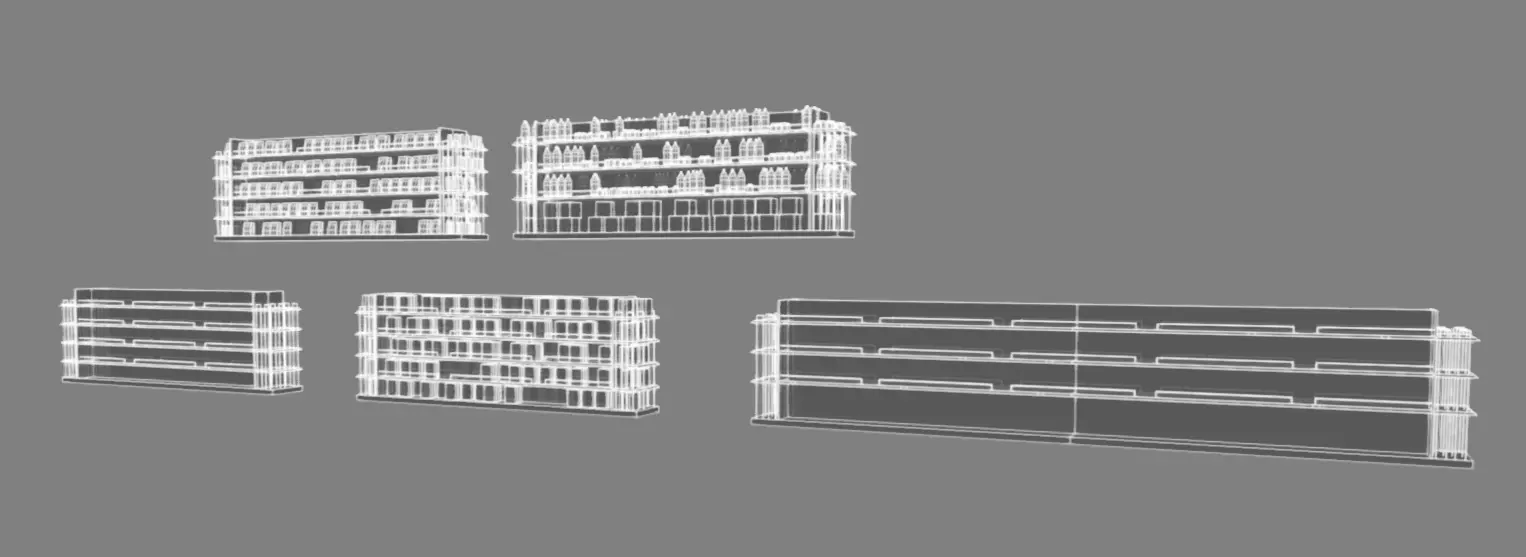 Supermarket Stands Low-poly 3D model_17
