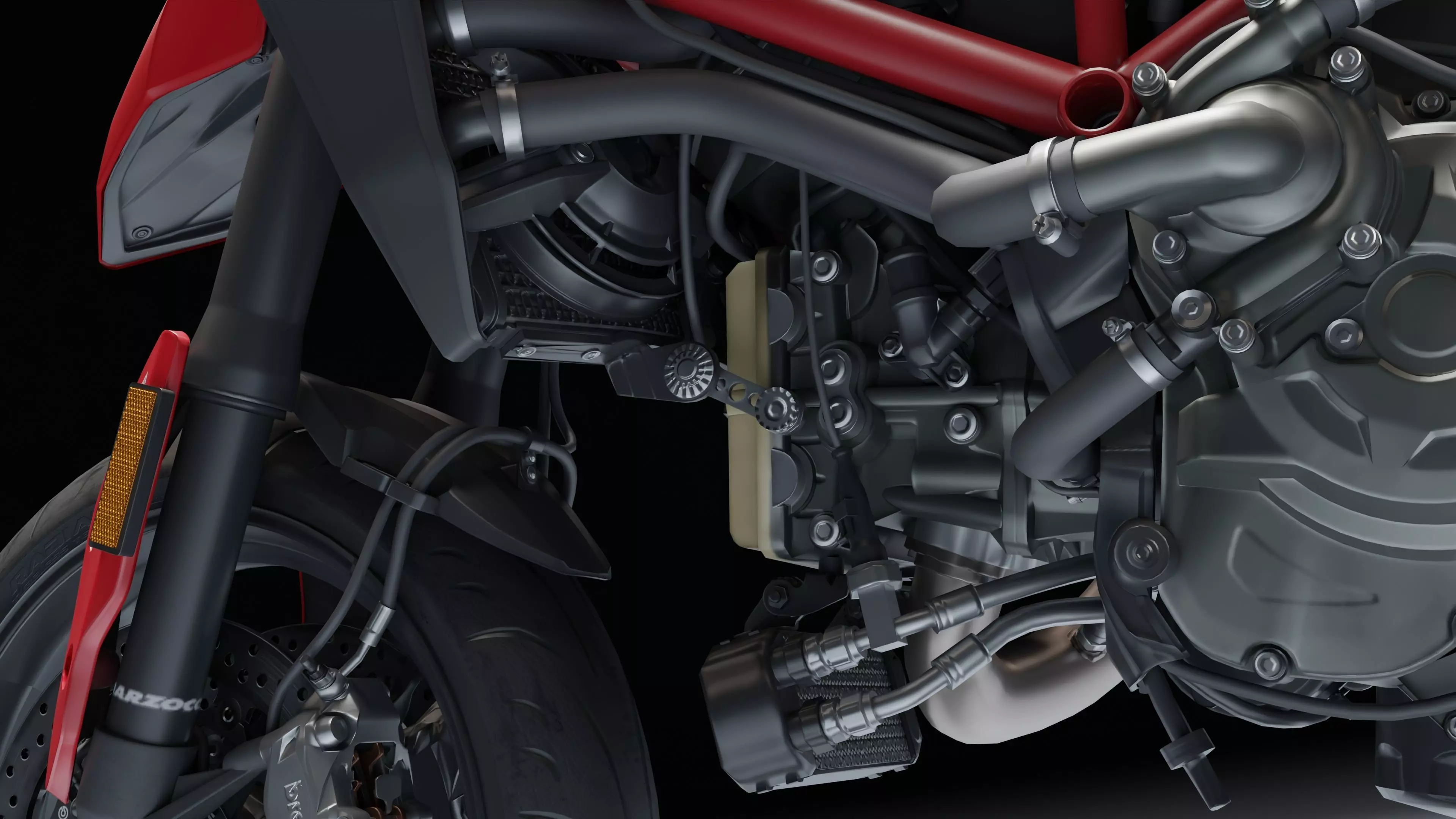 Ducati Hypermotorad 950 2019 Low-poly 3D model_21