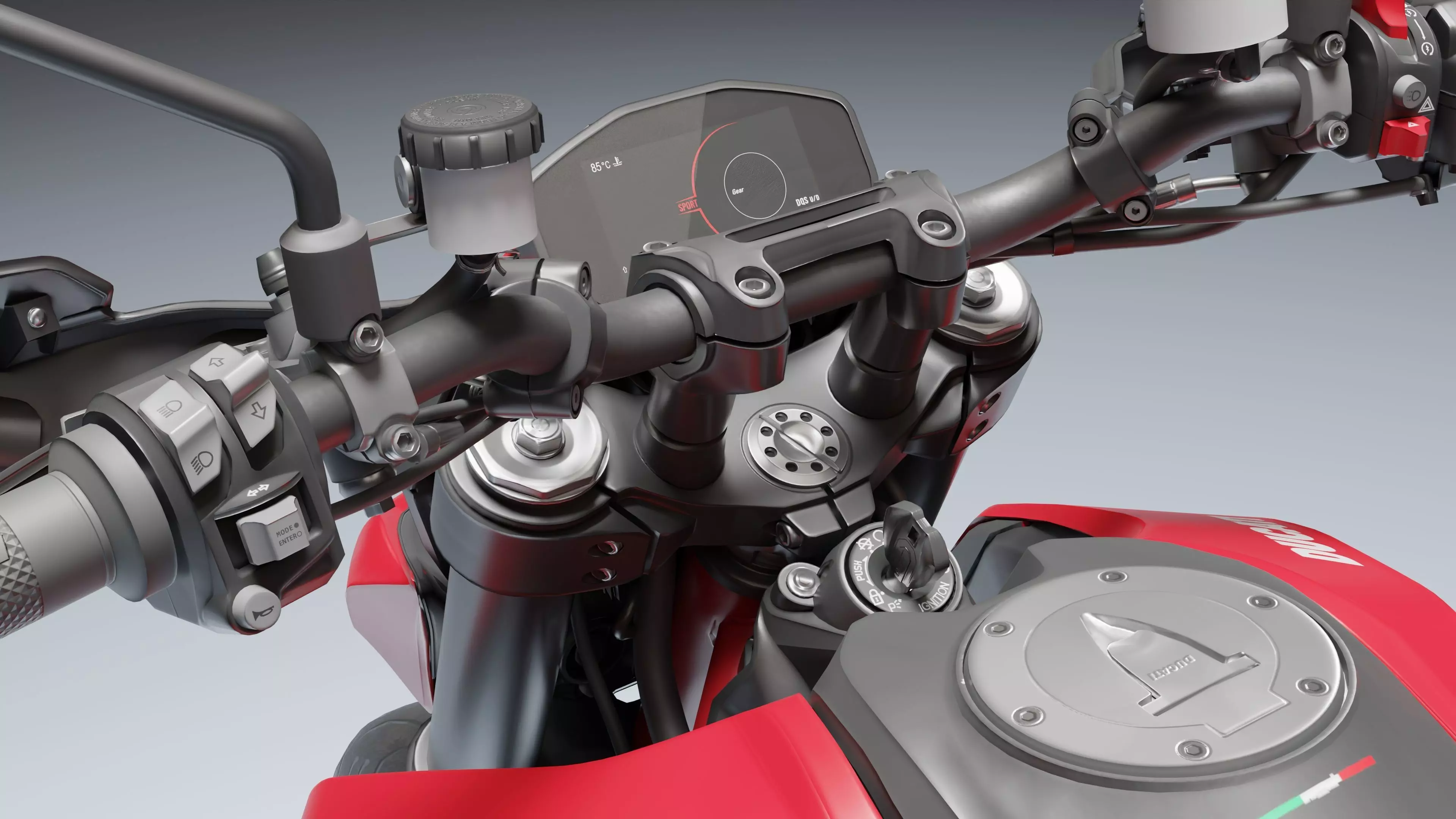 Ducati Hypermotorad 950 2019 Low-poly 3D model_13