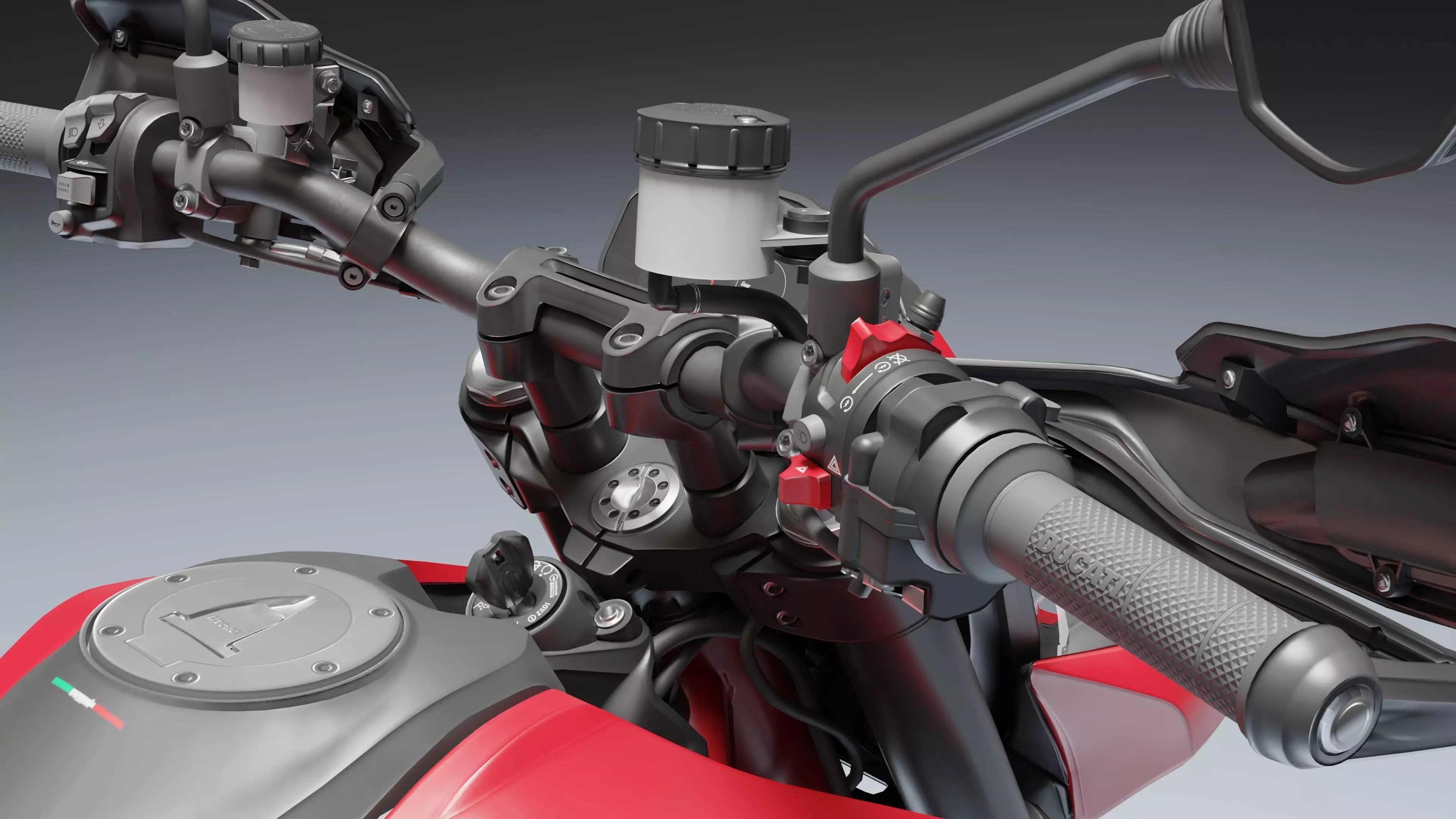 Ducati Hypermotorad 950 2019 Low-poly 3D model_12