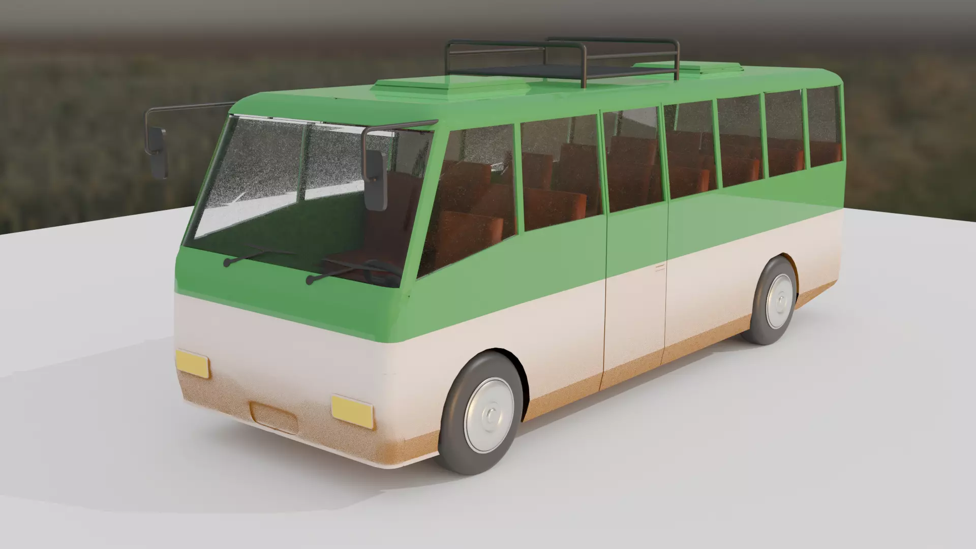 SIMPLE MEDIIUM POLY BUS 3D model_0