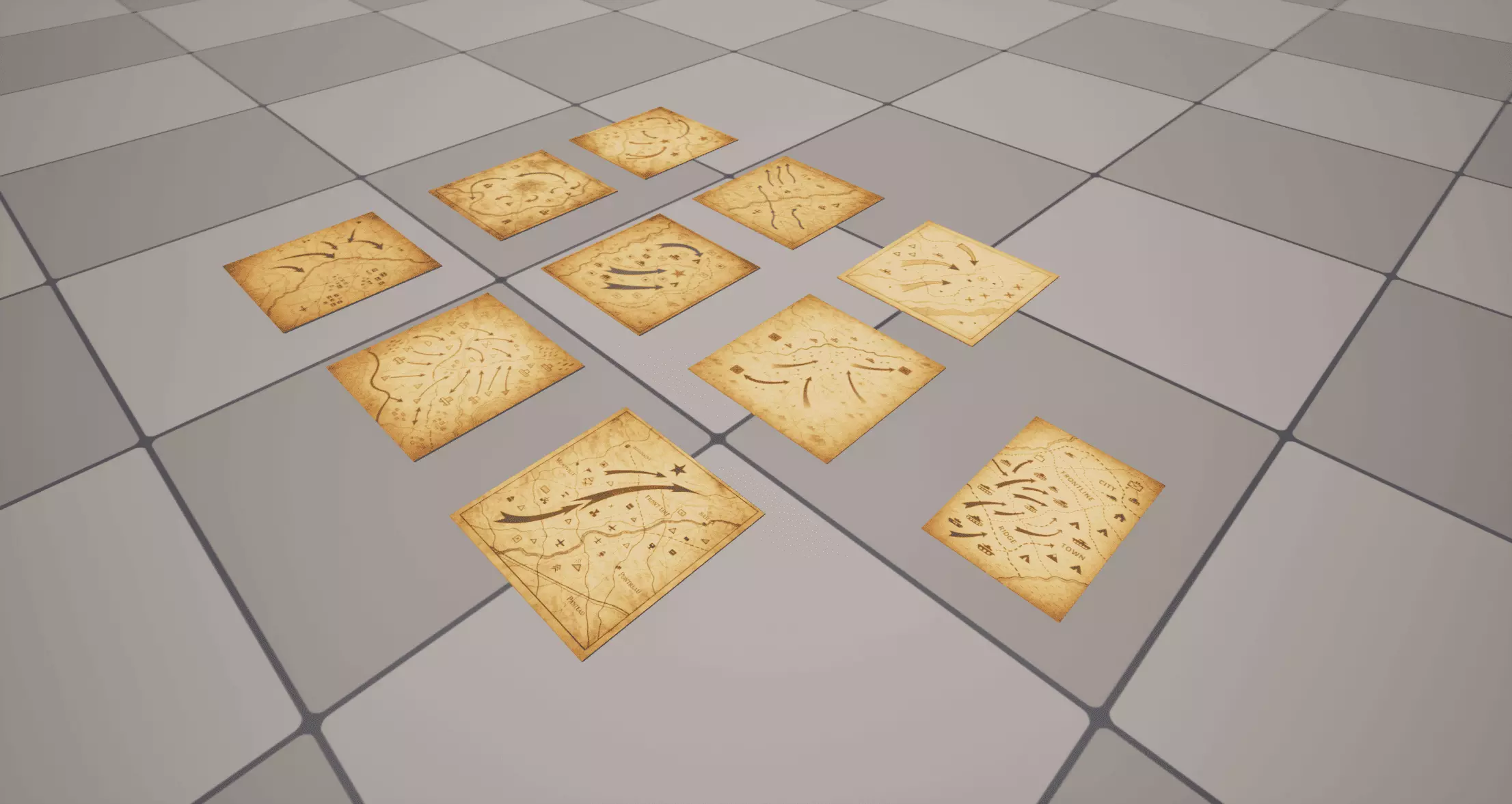 Military Maps Pack Low-poly 3D model_2