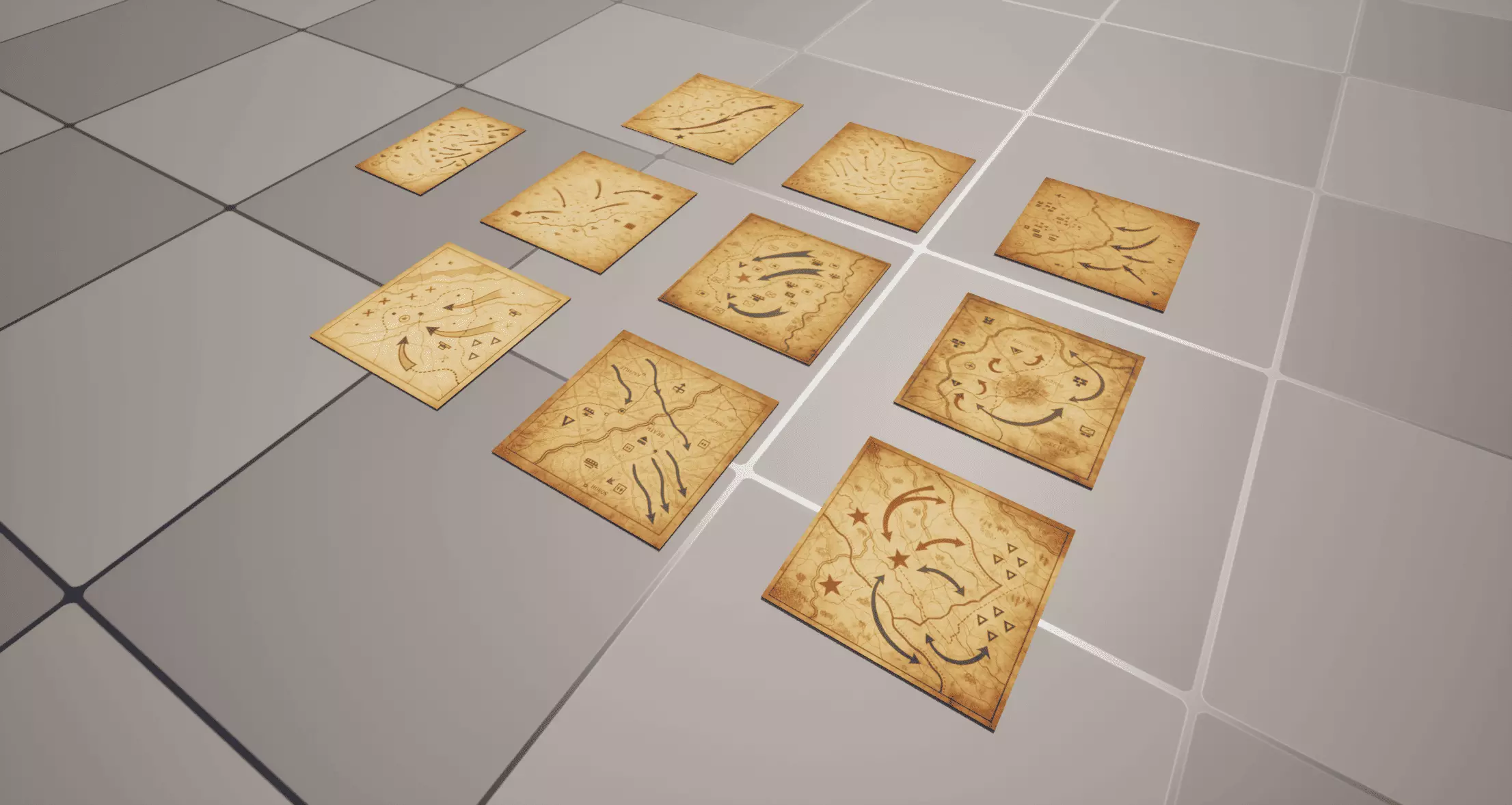 Military Maps Pack Low-poly 3D model_3