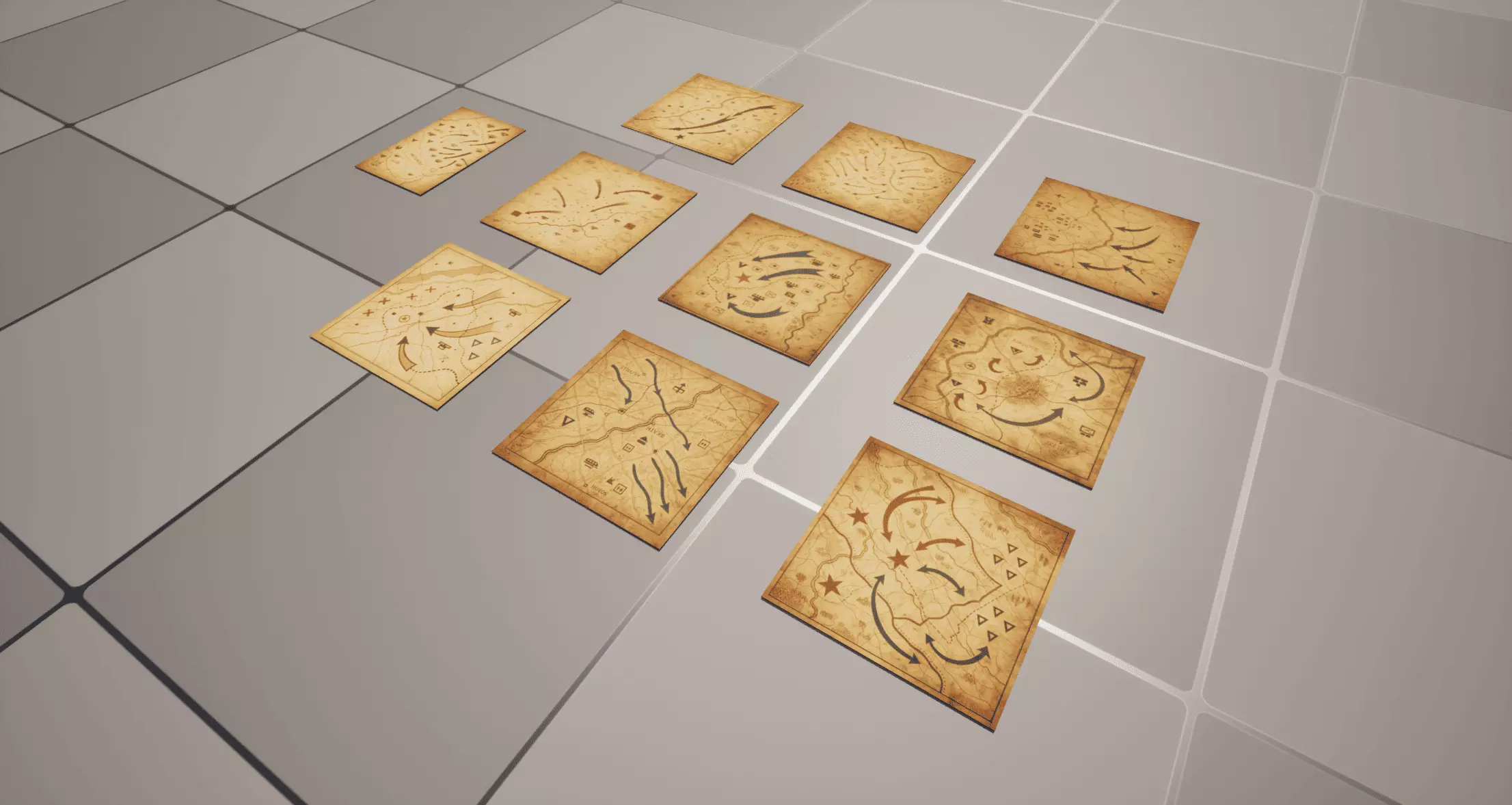 Military Maps Pack Low-poly 3D model_4