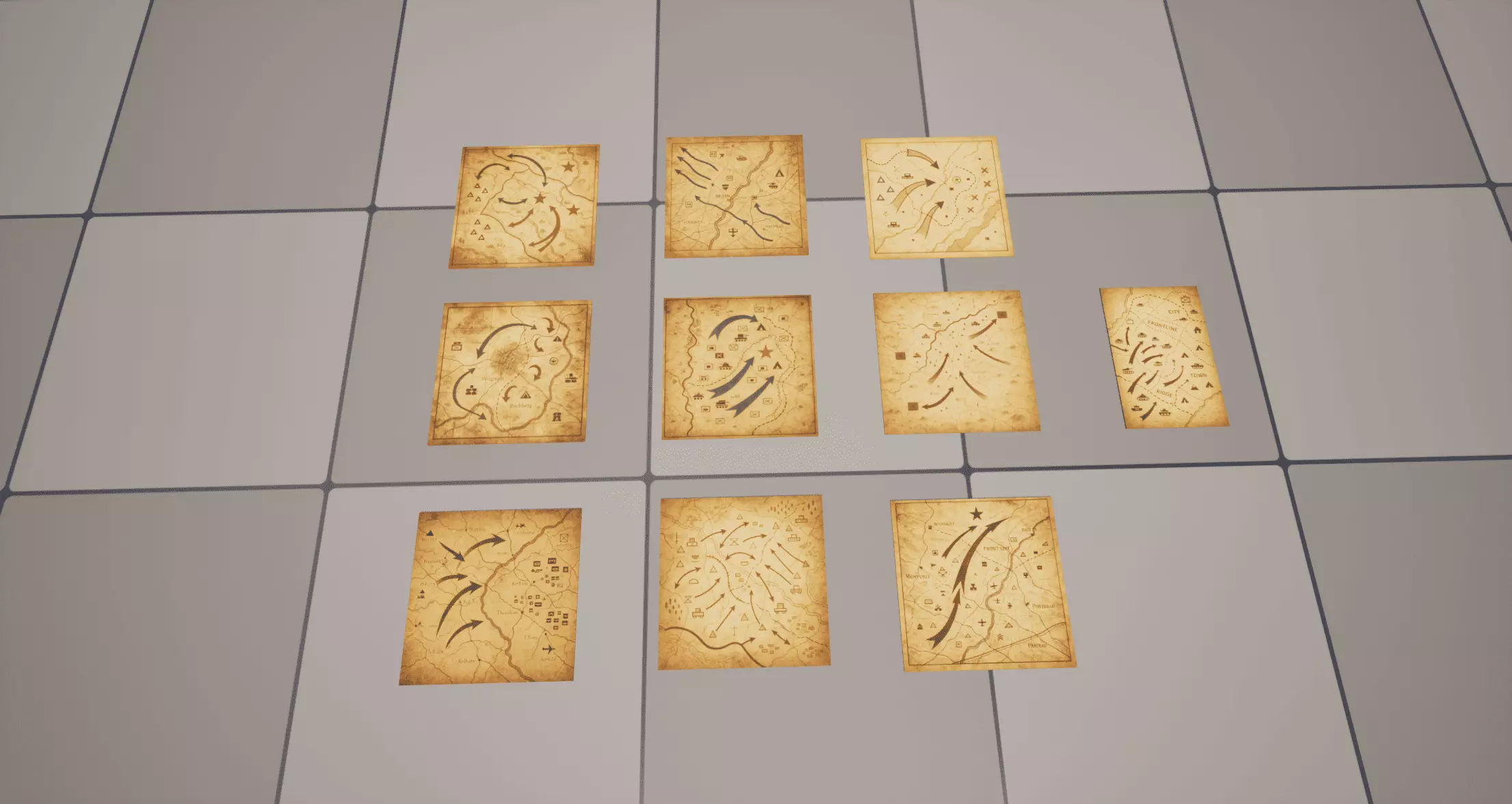 Military Maps Pack Low-poly 3D model_0