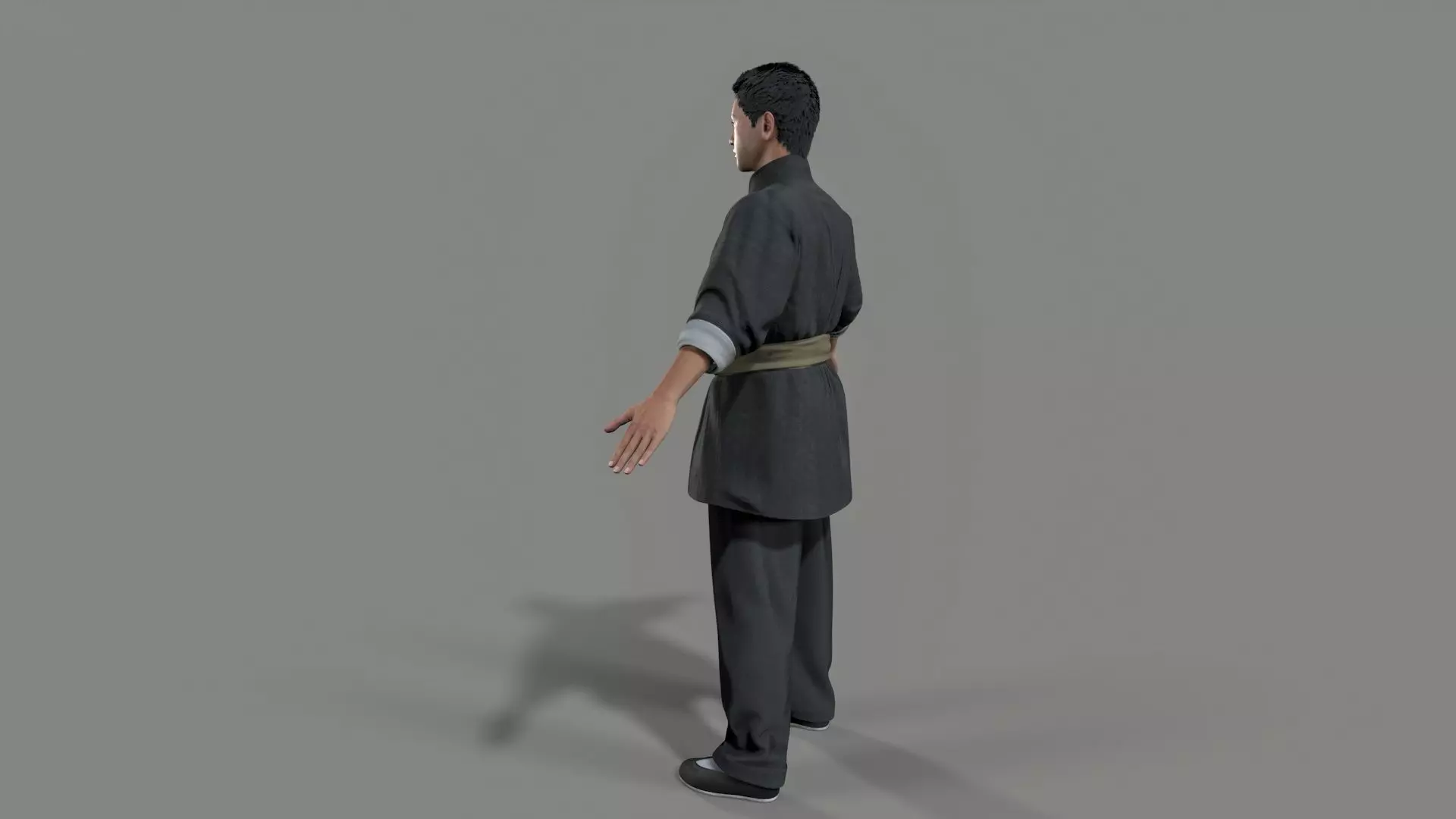 Worker Character Low-poly 3D model_4