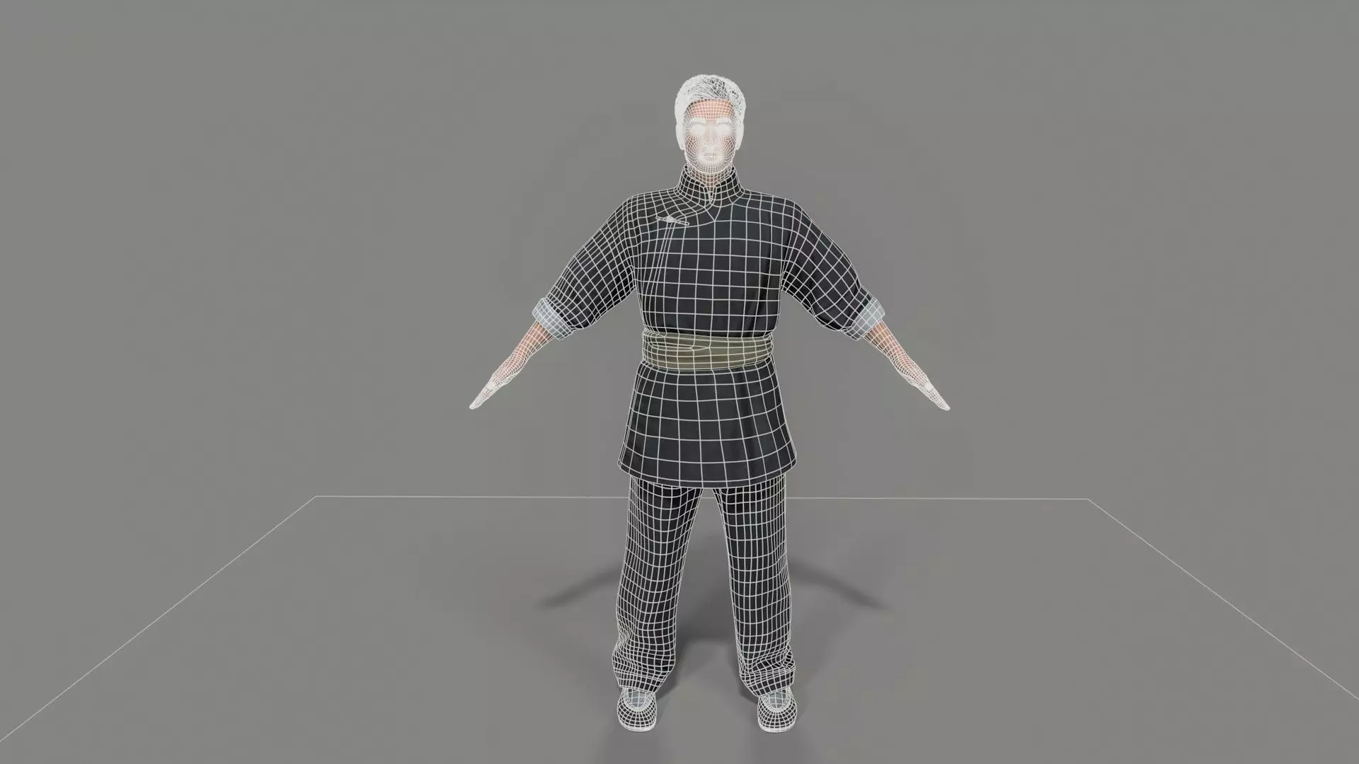 Worker Character Low-poly 3D model_10