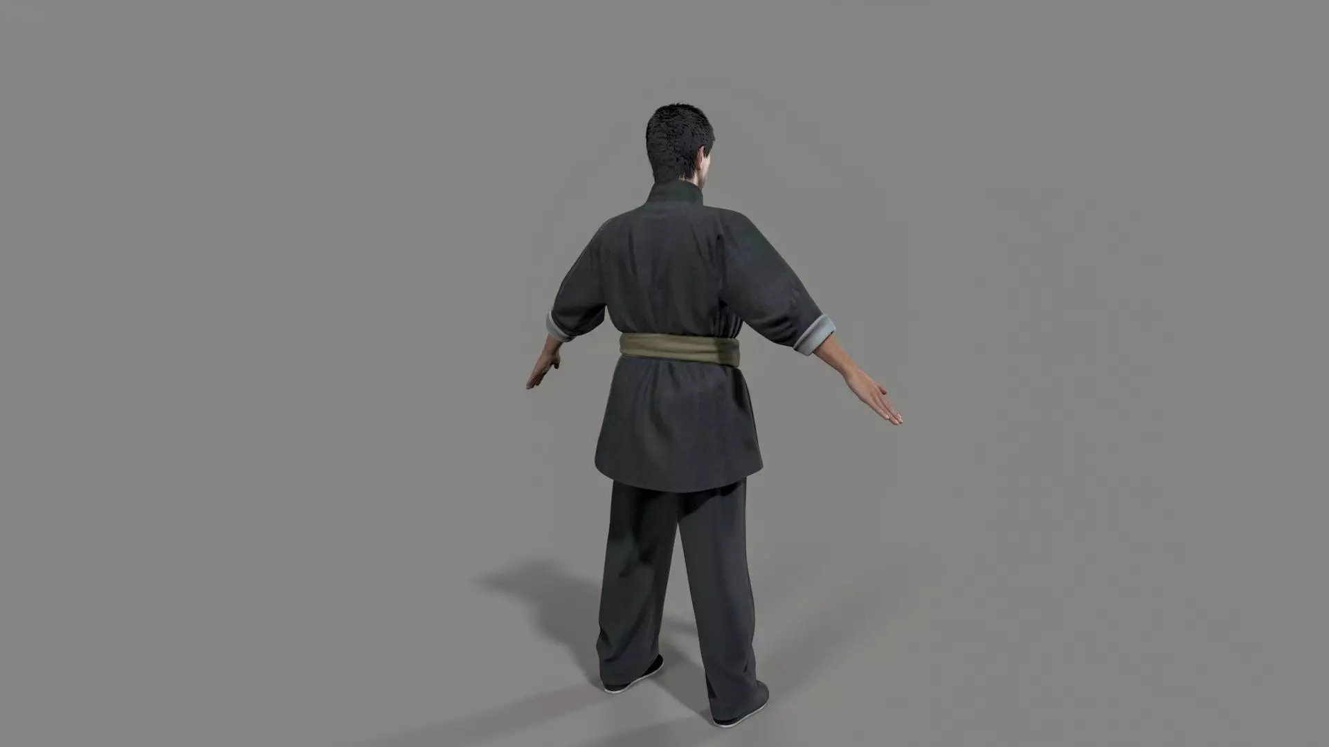 Worker Character Low-poly 3D model_3