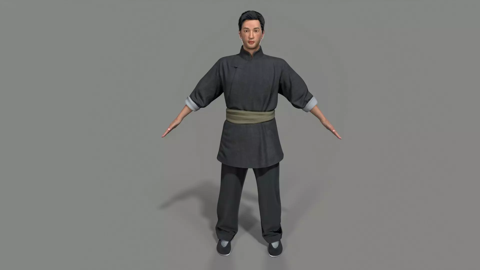 Worker Character Low-poly 3D model_0