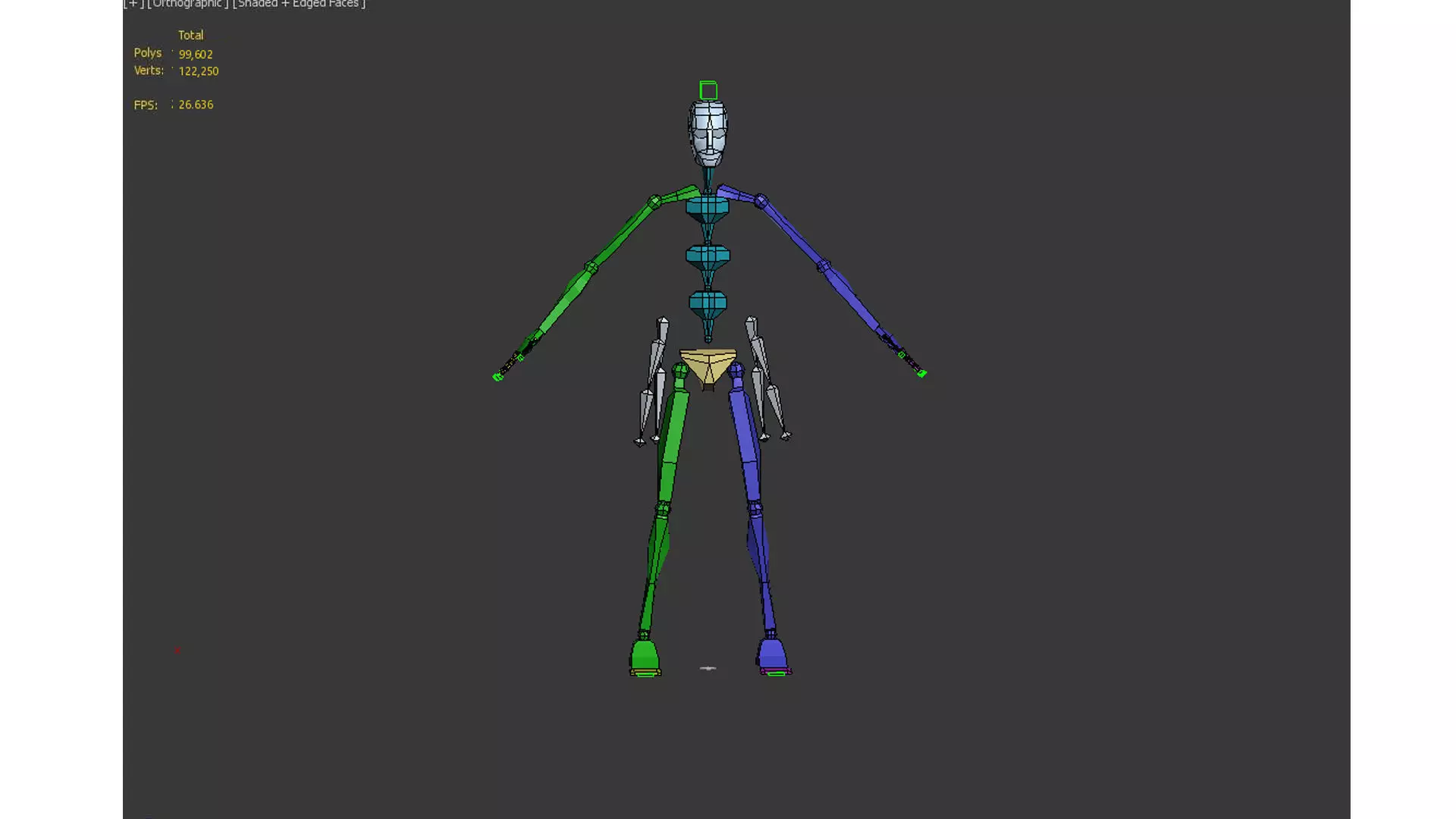 Worker Character Low-poly 3D model_13